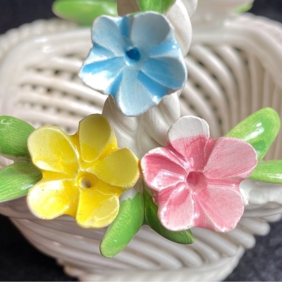 Nuova Capodimonte Italy woven basket exquisite workmanship - Picture 13 of 15